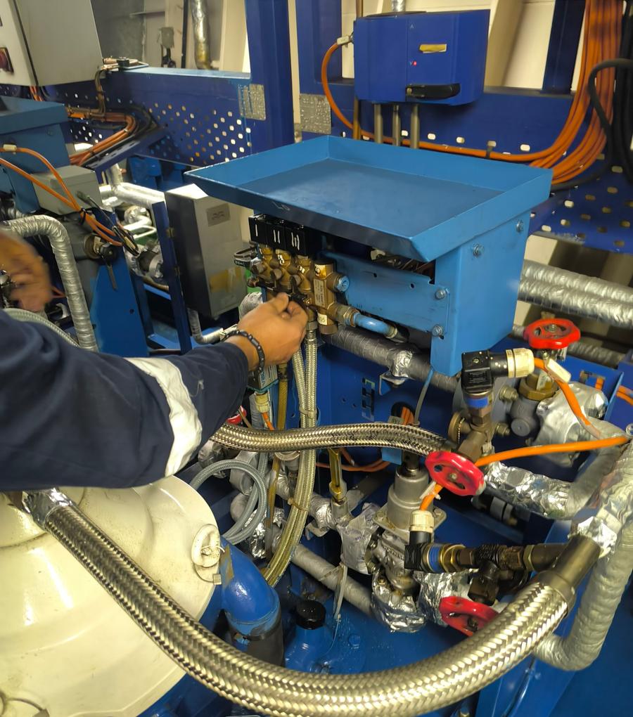 Purifier check during inspection